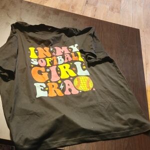 Softball Graphic Women's Black T-Shirt